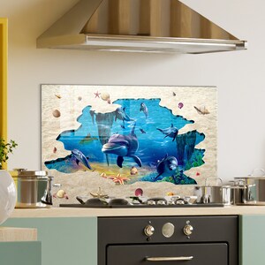 Tempered Glass Stove Backsplash Panel, Stove Back Cover, Kitchen Decor, Stove Top Cover, Kitchen Backsplash Tile, Chopping and Noodle Board