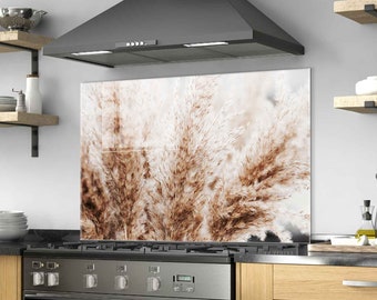 Painel backsplash de fogão de vidro temperado, tampa traseira do fogão, decoração de cozinha, tampa superior do fogão, azulejo backsplash de cozinha, tábua de cortar e macarrão