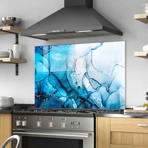 Dosseret de cuisine, couverture arrière de cuisinière, dosseret de poêle en verre trempé, décor de cuisine, couverture supérieure de cuisinière, cadeau de pendaison de crémaillère, cadeau pour elle