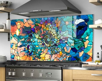 Tempered Glass Stove Backsplash Panel, Stove Back Cover, Kitchen Decor, Stove Top Cover, Kitchen Backsplash Tile, Chopping and Noodle Board