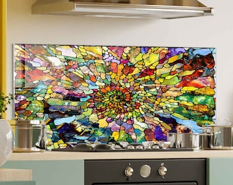 Kitchen Backsplash, Stove Back Cover, Tempered Glass Stove Backsplash, Kitchen Decor, Stove Top Cover, Housewarming Gift, Cutting Board