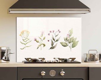 Tempered Glass Backsplash, Kitchen Wall Art, Glass Stove Backsplash Panel, Kitchen Backsplash Tile, Kitchen Decor, Stove Back Cover