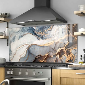 Panneau de verre pour dosseret de poêle, Décoration murale de cuisine, Cache de cuisinière, Planche à découper, Housse de cuisinière à gaz, Accessoires de cuisine, Décoration d'intérieur