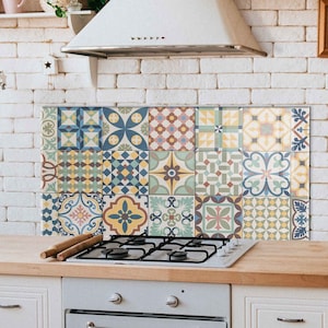 Dosseret de cuisine, panneau de dosseret de poêle en verre trempé, décoration murale de cuisine, couverture arrière de poêle, couverture de dessus de cuisinière, planche à découper et à nouilles