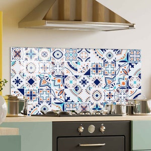 Panneau de dosseret de poêle en verre trempé, couverture arrière de poêle, décor de cuisine, couverture supérieure de cuisinière, tuile de dosseret de cuisine, planche à découper et à nouilles