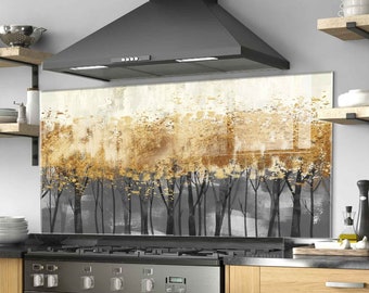 Tempered Glass Stove Backsplash Panel, Stove Back Cover, Kitchen Decor, Stove Top Cover, Kitchen Backsplash Tile, Chopping and Noodle Board