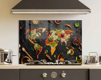 Tempered Glass Stove Backsplash Panel, Stove Back Cover, Kitchen Decor, Stove Top Cover, Kitchen Backsplash Tile, Chopping and Noodle Board