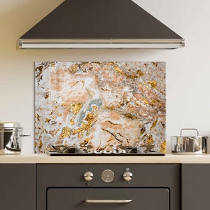 Panneau de dosseret de poêle en verre trempé, couverture arrière de poêle, décor de cuisine, couverture supérieure de cuisinière, tuile de dosseret de cuisine, planche à découper et à nouilles