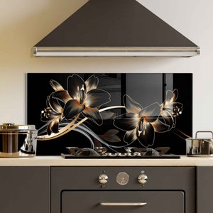 Dosseret de cuisine, couverture arrière de cuisinière, dosseret de poêle en verre trempé, décoration de cuisine, couverture de dessus de cuisinière, cadeau de pendaison de crémaillère, planche à découper
