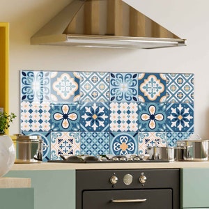 Panneau de dosseret de poêle en verre trempé, couverture arrière de poêle, décoration de cuisine, couvercle de dessus de cuisinière, dosseret de cuisine en carrelage, planche à découper et à nouilles