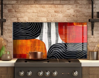 vidaXL Kitchen Backsplash Wall Tile Panel Sink Splash Guard Tempered ...