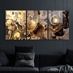 Abstract Tempered Glass Wall Art, Home Decor Wall Art, Wall Decor Living Room Modern, Extra Large Wall Art, Decor for Bedroom, Wall Hangings