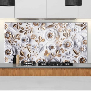 Panneau de dosseret de poêle en verre trempé, couverture arrière de poêle, décoration de cuisine, couvercle de dessus de cuisinière, dosseret de cuisine en carrelage, planche à découper et à nouilles