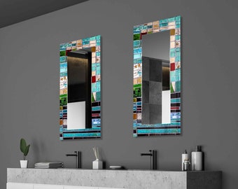 Tempered Glass Mirror Wall Decor, Hallway Entryway Mirror