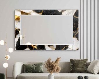 Mirror Wall Decor, Mirror for Bathroom, Entryway Hallway Mirror, Luxury Home Decor, Living Room Mirror, Decorative Mirror on Tempered Glass