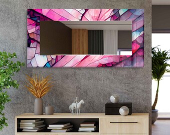 Mirror Wall Decor, Mirror for Bathroom, Entryway Hallway Mirror, Luxury Home Decor, Living Room Mirror, Decorative Mirror on Tempered Glass