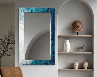 Mirror Wall Decor, Mirror for Bathroom, Entryway Hallway Mirror, Luxury Home Decor, Living Room Mirror, Decorative Mirror on Tempered Glass