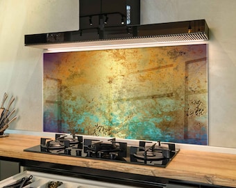Tempered Glass Stove Backsplash Panel, Stove Back Cover, Kitchen Decor, Stove Top Cover, Kitchen Backsplash Tile, Kitchen Sink Splash Guard