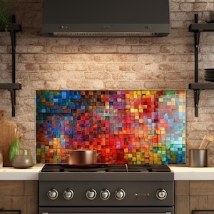 Crédence de carreaux de verre, crédence de cuisine en verre trempé, garde-boue pour évier de cuisine, couvercle d'évier de cuisine, couvercle arrière de cuisinière, planche à découper