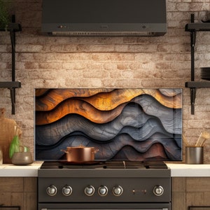 Crédence de carreaux de verre, crédence de cuisine en verre trempé, garde-boue pour évier de cuisine, couvercle d'évier de cuisine, couvercle arrière de cuisinière, planche à découper