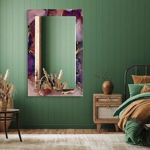 Mirror Wall Decor, Mirror for Bathroom, Entryway Hallway Mirror, Luxury Home Decor, Living Room Mirror, Decorative Mirror on Tempered Glass