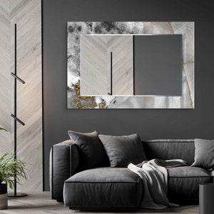 Mirror Wall Decor, Mirror for Bathroom, Entryway Hallway Mirror, Luxury Home Decor, Living Room Mirror, Decorative Mirror on Tempered Glass