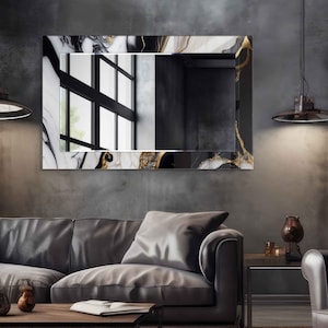 Mirror Wall Decor, Mirror for Bathroom, Entryway Hallway Mirror, Luxury Home Decor, Living Room Mirror, Decorative Mirror on Tempered Glass