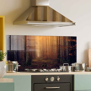 Dosseret de cuisine, couverture arrière de cuisinière, dosseret en verre trempé, décoration de cuisine, couverture de dessus de cuisinière, cadeau de pendaison de crémaillère, cadeau pour elle