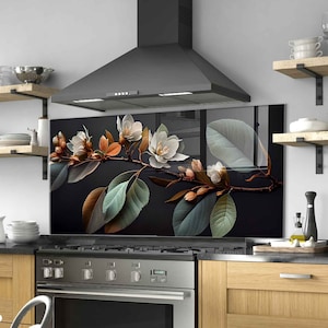 Garde-boue pour évier de cuisine, Dosseret de cuisine en verre trempé, Couvercle d'évier de cuisine, Couvercle supérieur arrière de cuisinière, Crédence en carreau de verre, Planche à découper