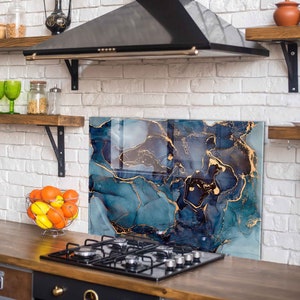 Panneau de dosseret de poêle en verre trempé, couverture arrière de poêle, décoration de cuisine, couvercle de dessus de cuisinière, dosseret de cuisine en carrelage, planche à découper et à nouilles
