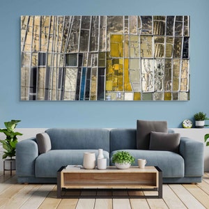 Tempered Glass Wall Art, Extra Large Wall Decor, Living Room Home Decor, Stained Glass Painting, Decor for Bedroom, Housewarming Gift