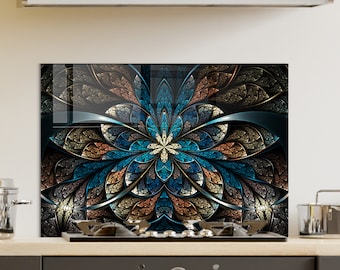 Tempered Glass Stove Backsplash, Kitchen Backsplash Tile, Chopping Board, Noodle Board, Kitchen Decor, Stove Back Cover, Stove Top Cover