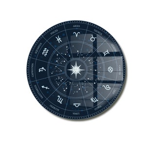 Dekoracje na Halloween, Sztuka na Szklanej Ścianie, Dekoracja Koła Zodiaku, Przewodnik po Astrologii, Koziorożec, Sztuka Mistyczna, Znak Zodiakalny, Narzędzie Wróżbiarskie, Dekoracja Czarownic