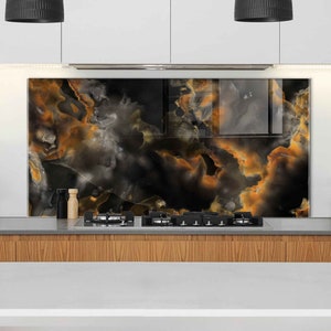 Panel kuchenny Backsplash, Panel kuchenny Backsplash ze szkła hartowanego, Osłona kuchenki, Dekoracja kuchenna, Osłona kuchenki, Płytka kuchenna Backsplash