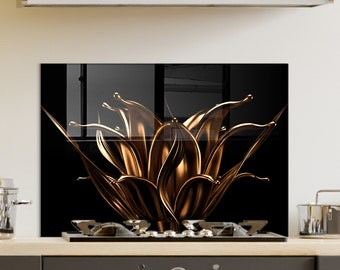 Tempered Glass Kitchen Backsplash, Modern Wall Protector