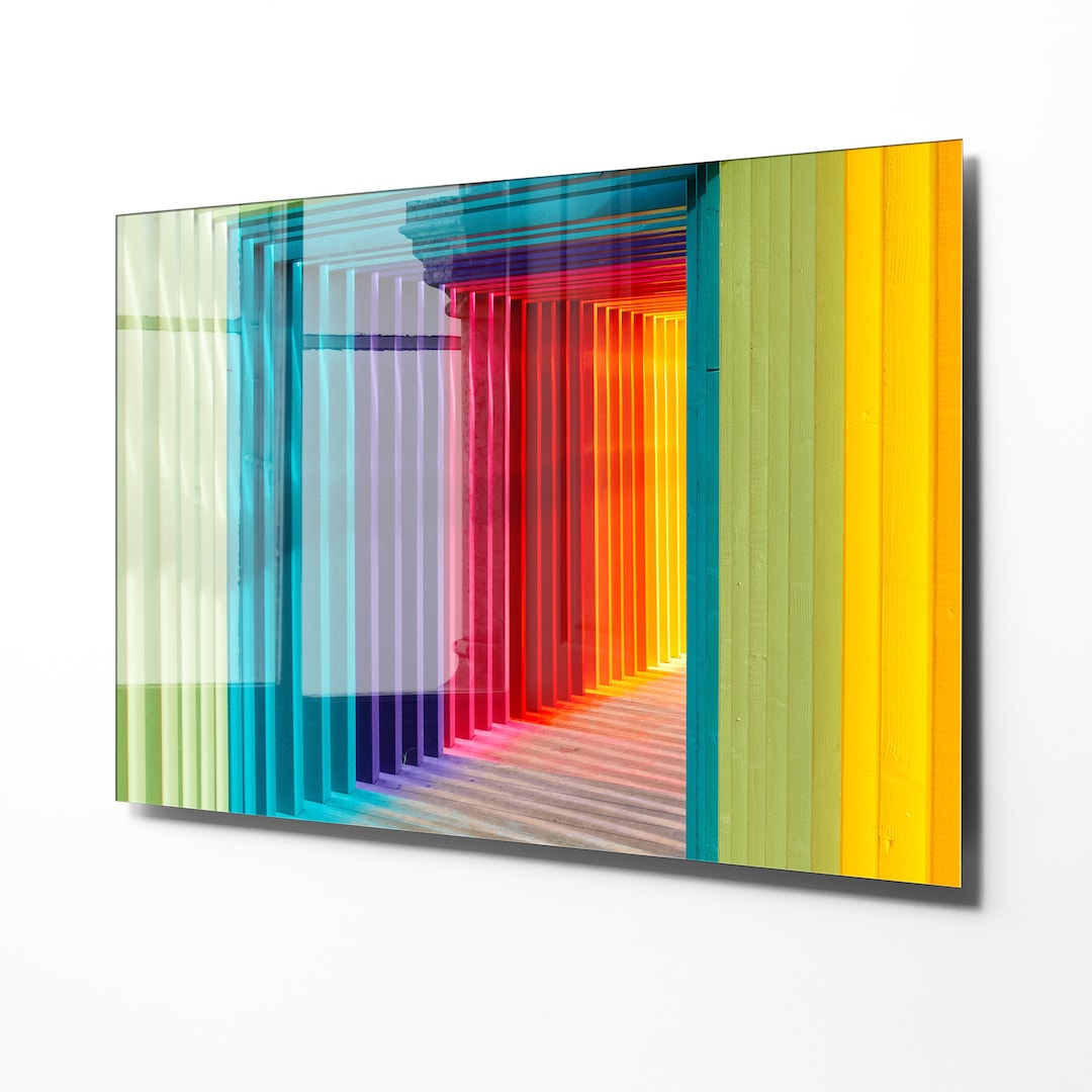 Colorful Wall Art, Tempered Glass Wall Art, Decor for Bedroom, Large Wall Art, Living Room Decor