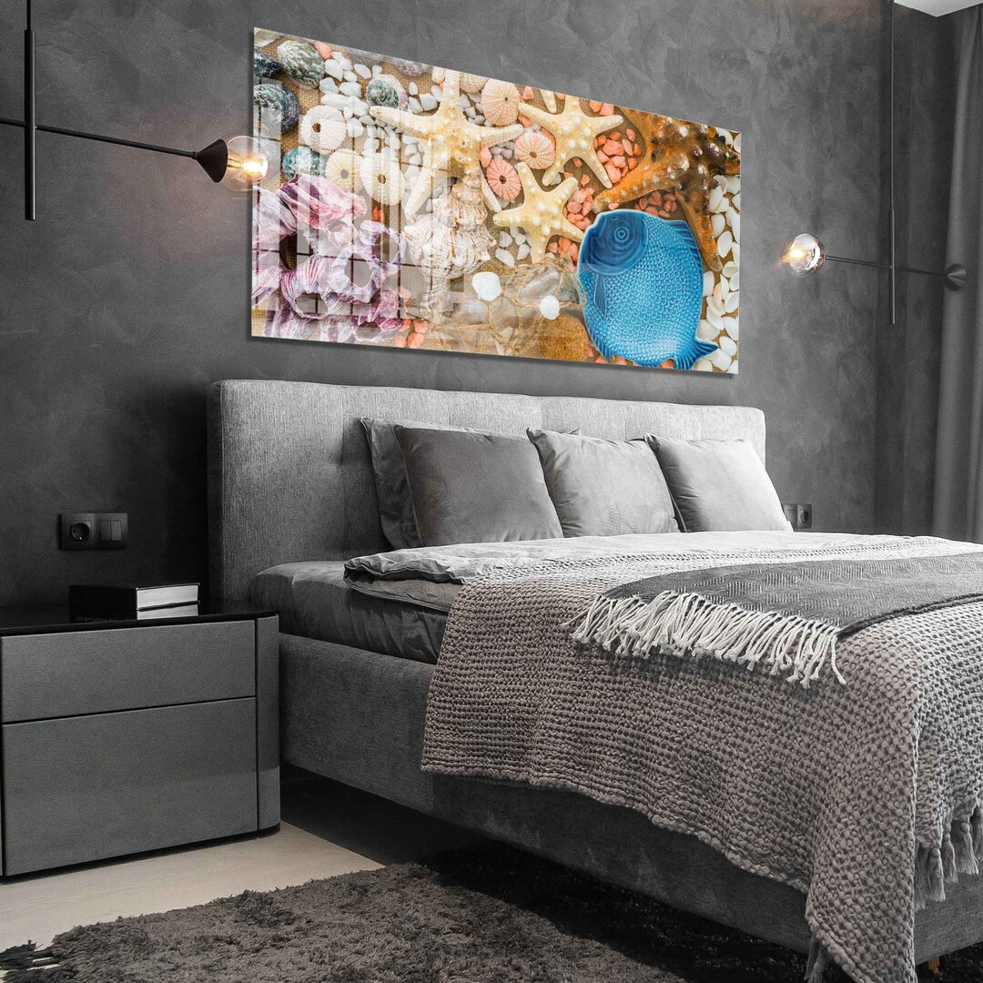 Tempered Glass Wall Art, Extra Large Wall Decor, Living Room Home Decor ...