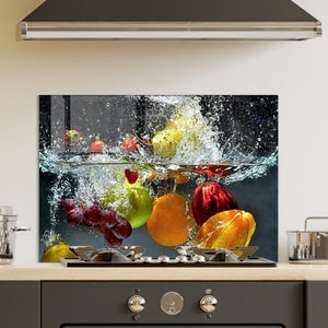 Dosseret de poêle en verre trempé, Carrelage pour dosseret de cuisine, Planche à découper, Planche à nouilles, Décoration de cuisine, Couvercle arrière de poêle, Couvercle de dessus de cuisinière