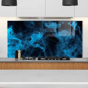 Dosseret de cuisine, panneau de dosseret de poêle en verre trempé, couverture arrière de cuisinière, décor de cuisine, couverture supérieure de cuisinière, planche à découper et à nouilles