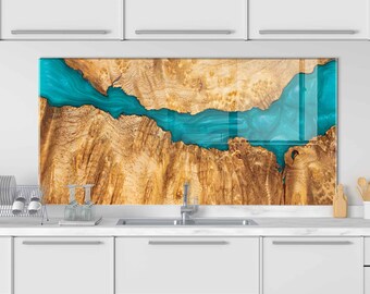 Painel backsplash de fogão de vidro temperado, tampa traseira do fogão, decoração de cozinha, tampa superior do fogão, azulejo backsplash de cozinha, tábua de cortar e macarrão