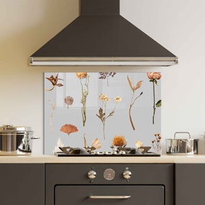 Panneau de dosseret de poêle en verre trempé, couverture arrière de poêle, décoration de cuisine, couvercle de dessus de cuisinière, dosseret de cuisine en carrelage, planche à découper et à nouilles