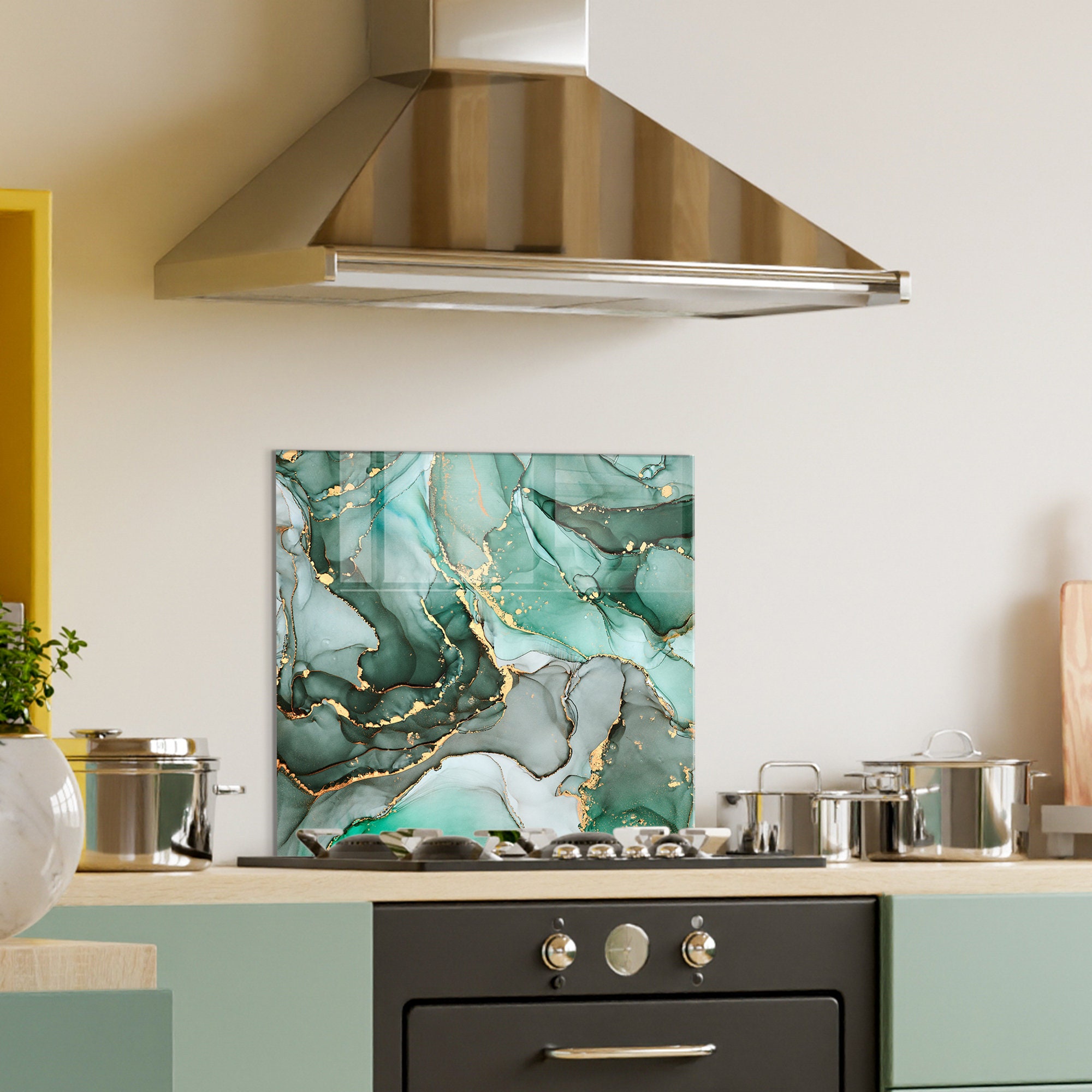 Tempered Glass Stove Backsplash Panel Stove Back Cover Etsy