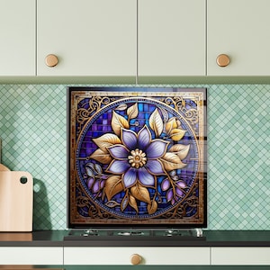 Glass Backsplash, Kitchen Sink Cover, Kitchen Sink Splash Guard, Splashback Tempered Glass Tile, Stove Back Cover, Cutting Board