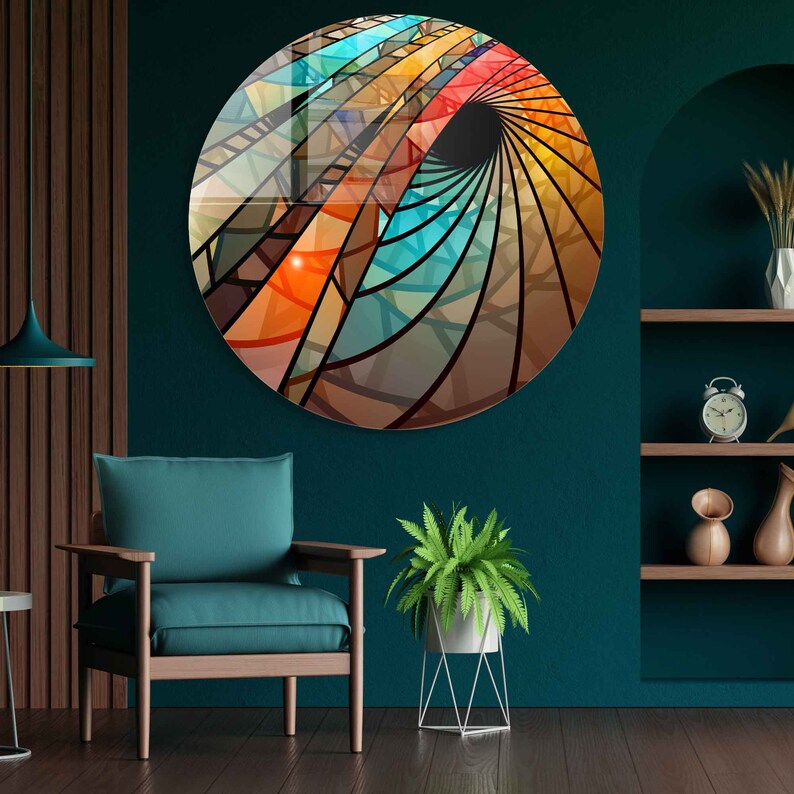 Tempered Glass Wall Art, Extra Large Wall Decor, Living Room Home Decor ...