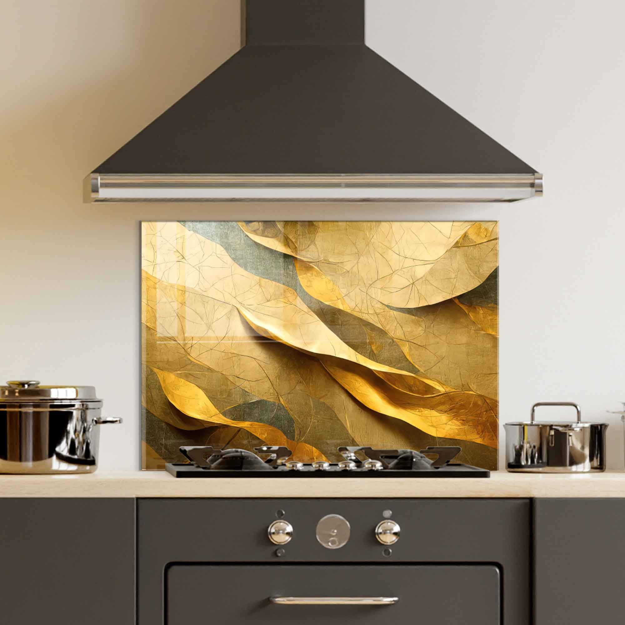 Top Back Cover Stove Backsplash Glass Panel, Kitchen Wall Decor, Stove Top Back Cover ...