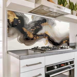 Tempered Glass Kitchen Backsplash-Kitchen Sink Cover-Kitchen Sink Splash Guard-Stove Back Top Cover-Splashback Glass Tile-Cutting Board
