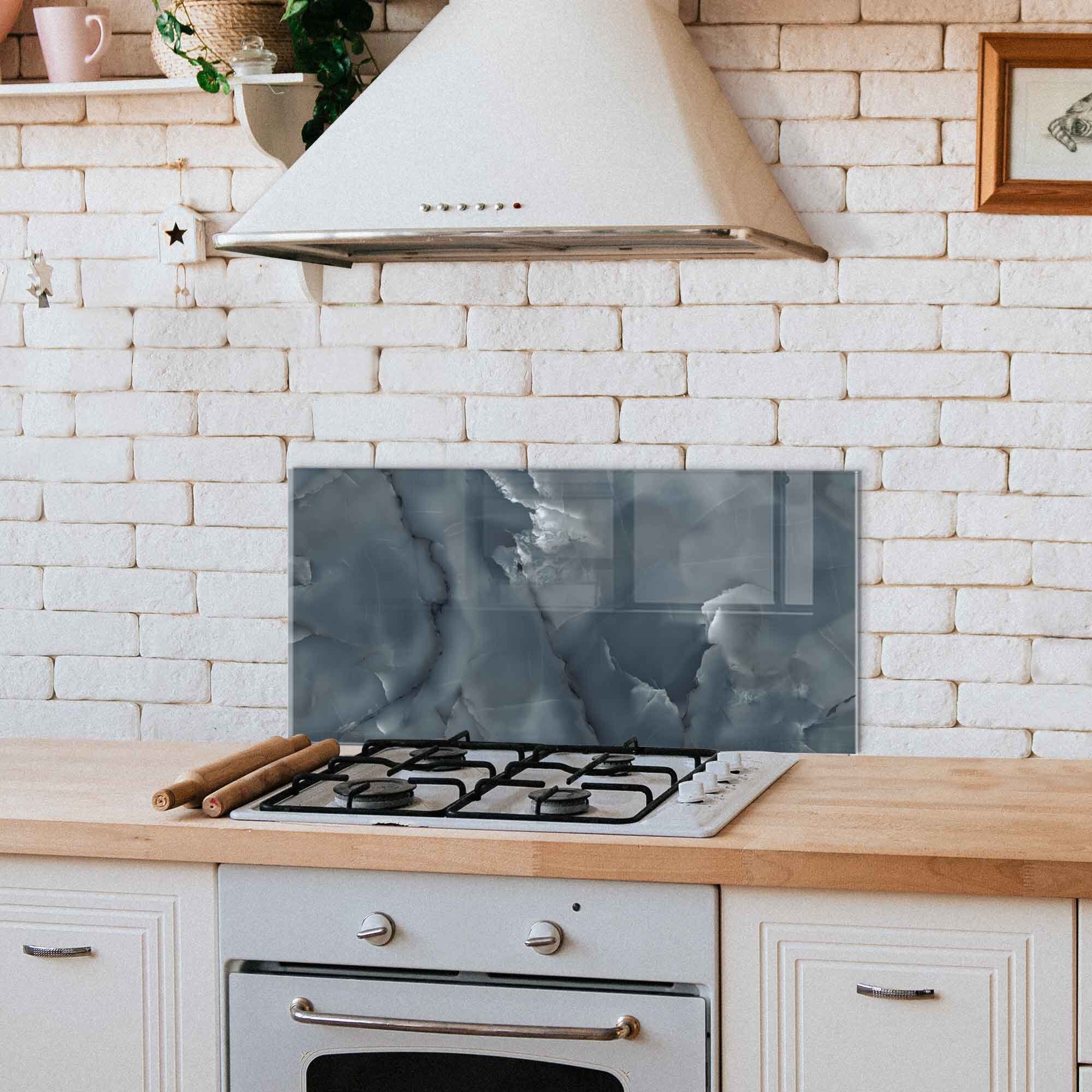 Tempered Glass Kitchen Backsplash, Stove Back Cover, Stove Splashback, Cutting Board, Kitchen Decor Tile, Home Wall Decor (39x27