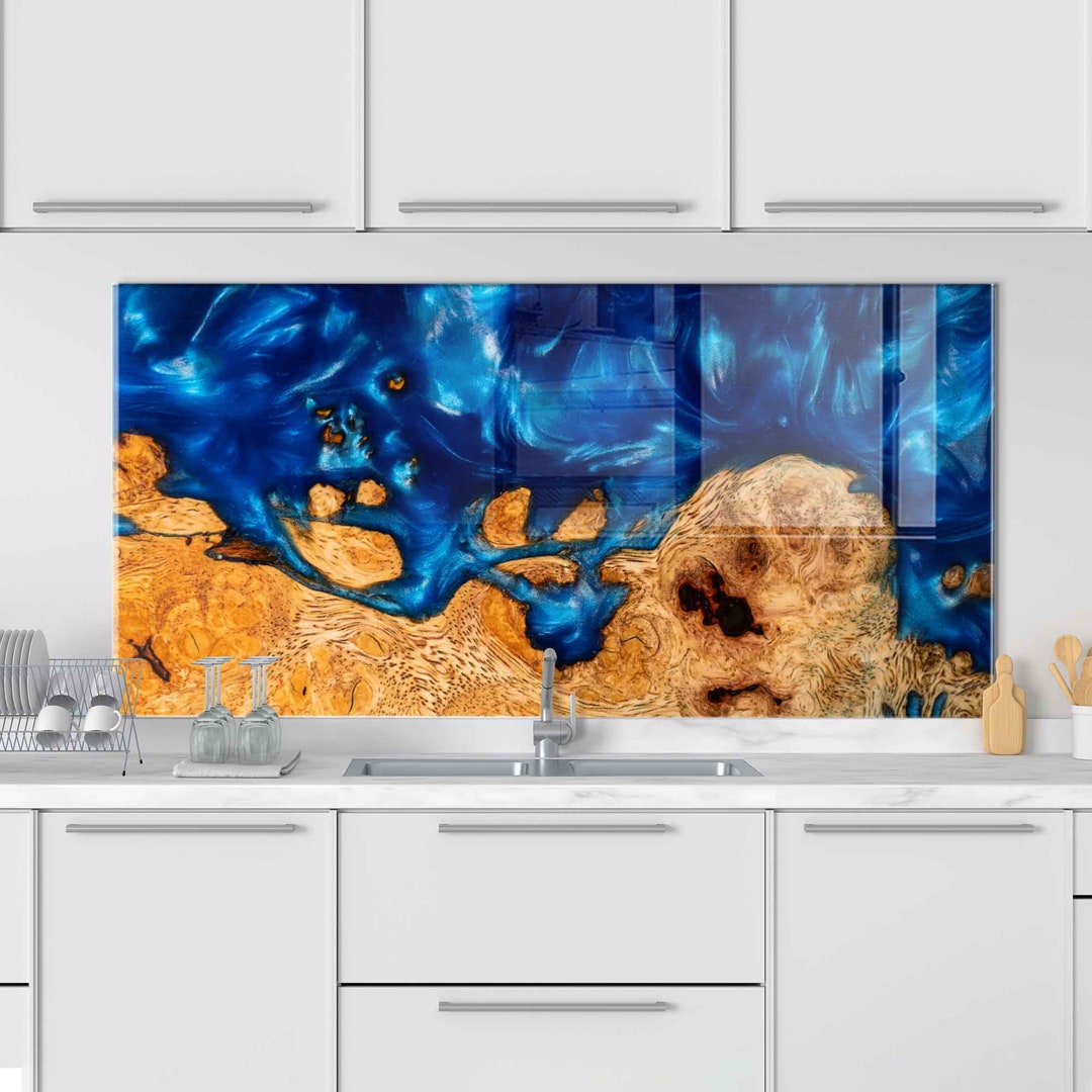 Tempered Glass Stove Backsplash Panel, Stove Back Cover, Kitchen Decor