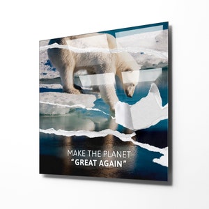 Climate Change Wall Art, Nature Wall Decor, Tempered Glass Wall Art, Office Wall Decor, Housewarming Gift, Home Decor, Wall Hangings