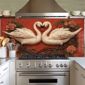 Dosseret en verre blanc, crédence de cuisine, coque arrière de cuisinière, oeuvre d'art murale en verre trempé, couvercle de cuisinière à gaz, crédence décoration d'intérieur